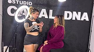 Tatuadora licks client's ass until he cums in her mouth