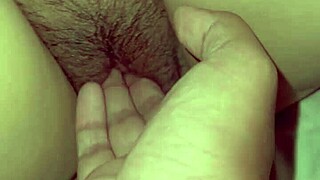 CHUBBY HOMEMADE COUPLE WITH BIG TITS FINGERING WET PUSSY!