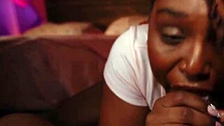 curvy bubble butt babe throws it back on big black cock until she squirts!