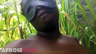 perfect tits ebony pussy fucked hard in park