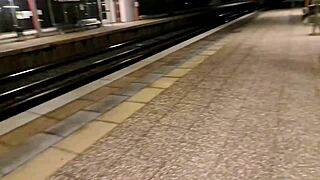 Intense Emotions During Public Outdoor Train Station Fuck With Stranger