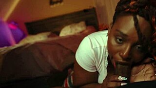 curvy bubble butt babe throws it back on big black cock until she squirts!