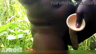 perfect tits ebony pussy fucked hard in park