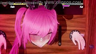 Lesbians feel intense passion in anal battle