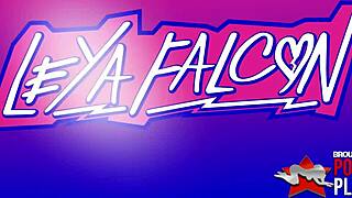 Jackie Hoff lets blonde masseuse Leya Falcon fuck her curvy body