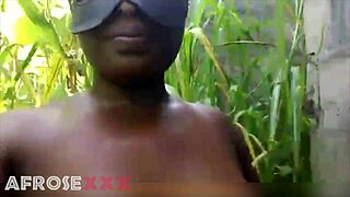 perfect tits ebony pussy fucked hard in park