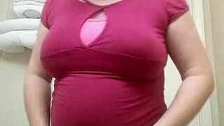 tranny strips teasingly with ripped clothes!