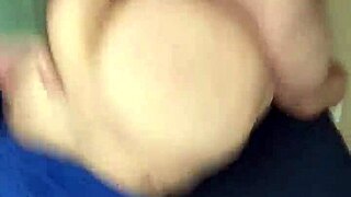 Bbw takes fat uncut cock for cumshot on her big tits