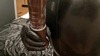 Latexi69 Performs Dildo Blowjob And Anal Insertion In Latex Outfit