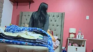 Girlfriend's parents leave us alone for real homemade sex