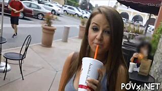 Amazing honey demonstrates impressive sex skills with wet pussy.