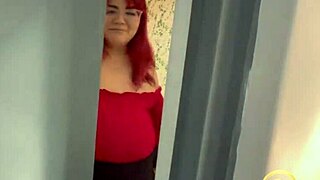 Peruvian Redhead Milks With Huge Tits