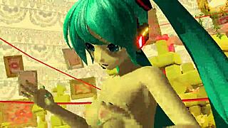 Admiring Hatsune Miku's nude body in the patchwork mod