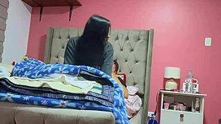 Girlfriend's parents leave us alone for real homemade sex