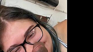 Teen Prepares for Big Black Cock and Cum in Mouth