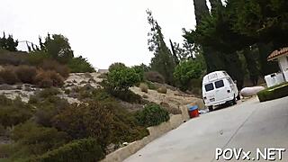 Amazing honey demonstrates impressive sex skills with wet pussy.