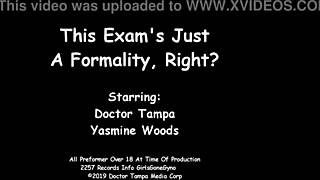 this exam's just a formality, right? yasmine woods says while spreading ass in skirt