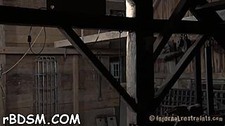 Captivating brunette vibrates her wet pussy slave-style