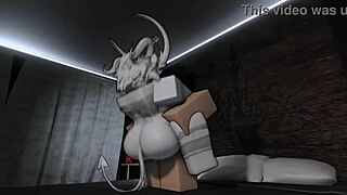 Breeding a roblox demon slut hard in doggystyle, assfucking, blowjob, and cowgirl with monster cock