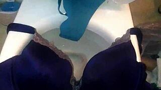 Step Sister 40DD Bra Cumshot