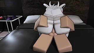 Breeding a roblox demon slut hard in doggystyle, assfucking, blowjob, and cowgirl with monster cock