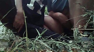 outdoor masturbation leads to girls' flying orgasm