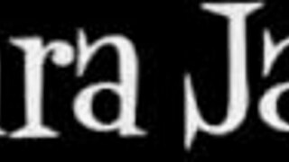 Sara jay in red plays with her longest glass dildo