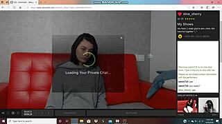 hot russian camgirl performs masturbation