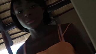 hot african gf says, 'bend me over for intense anal pov with my euro bwc bf'