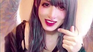 Ladyboy Angel Masturbates While Streaming?