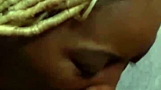 Milf deepthroats black cock with spitting and face fucking