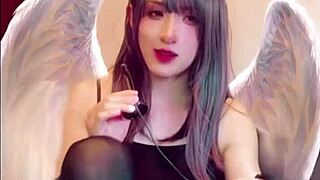 Ladyboy Angel Masturbates While Streaming?