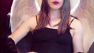 Ladyboy Angel Masturbates While Streaming?