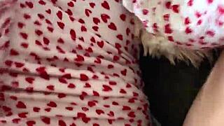 early morning couple sex with cum on petite body