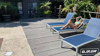 Lauren pixie boldly devours romeo's massive cock with intense rimming and face fucking