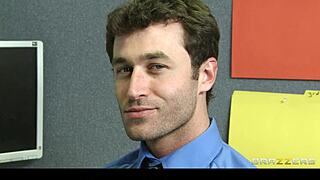 Sexy big-boobed Latina Diamond Kitty has rough sex with co-worker