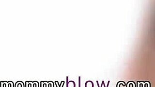 Lonely housewife Linzee Ryder gives wet blowjob to friend Rob Banks.