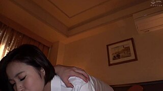 Japanese gal has sex tape in doggystyle to orgasm