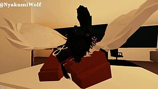 Emptying balls into beautiful ebony futanari