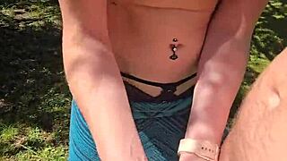 did you see my wife giving a quick handjob on our walk?