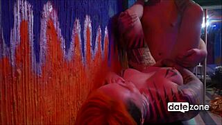 Datezone - tattooed babe gets deepthroat and homemade anal