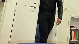 Skinny Lover Teases With Intense Italian Cumshot