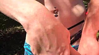 did you see my wife giving a quick handjob on our walk?