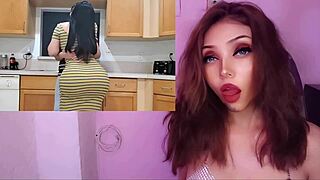 hot stepmom fucking stepson in kitchen 😈