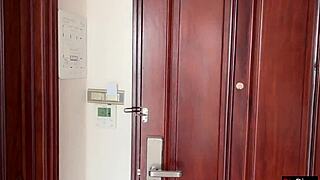 Skinny brunette enjoys a homemade creampie in the bedroom