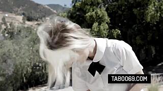 Blonde teen chooses anal to preserve virginity