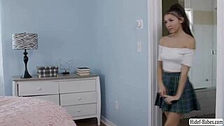 Skinny blonde lesbians maya and lexi explore rimjob seduction