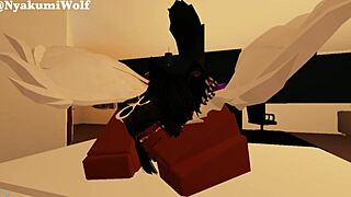 Emptying balls into beautiful ebony futanari