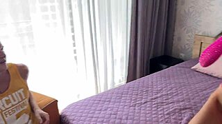 Cuckold watches as unfaithful wife gets fucked and cums in ass and pussy at the same time by big cocks