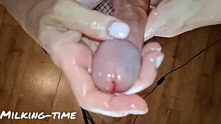 Dirty Talking Mistress Polishes Mushroom Head